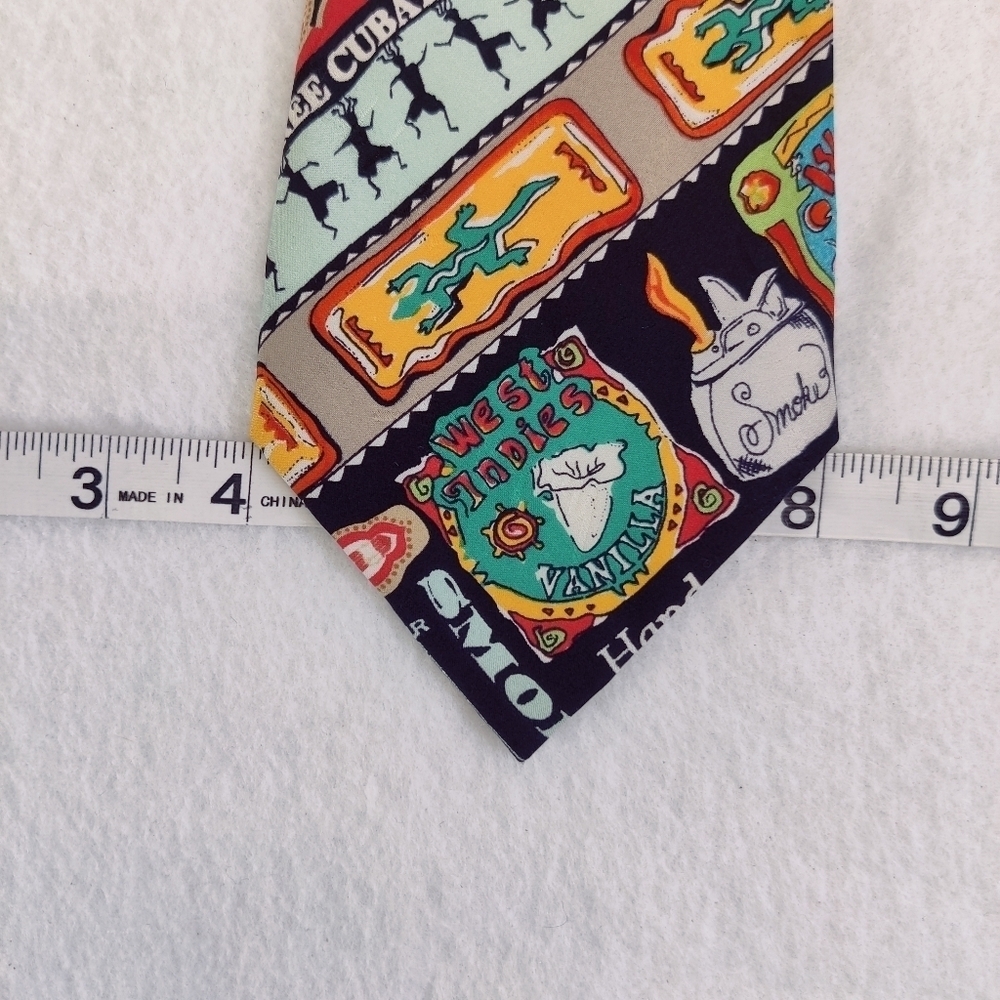 Nicole Miller Silk Neck Tie Vintage 1997 Cuba Cigars Collectible w/ FREE NM Tie - Picture 16 of 16